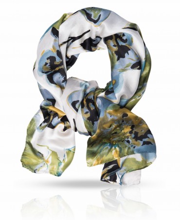 Платок Женский SS-BIG.FLOWER/WHITE